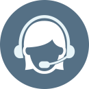 Customer service icon head with headset